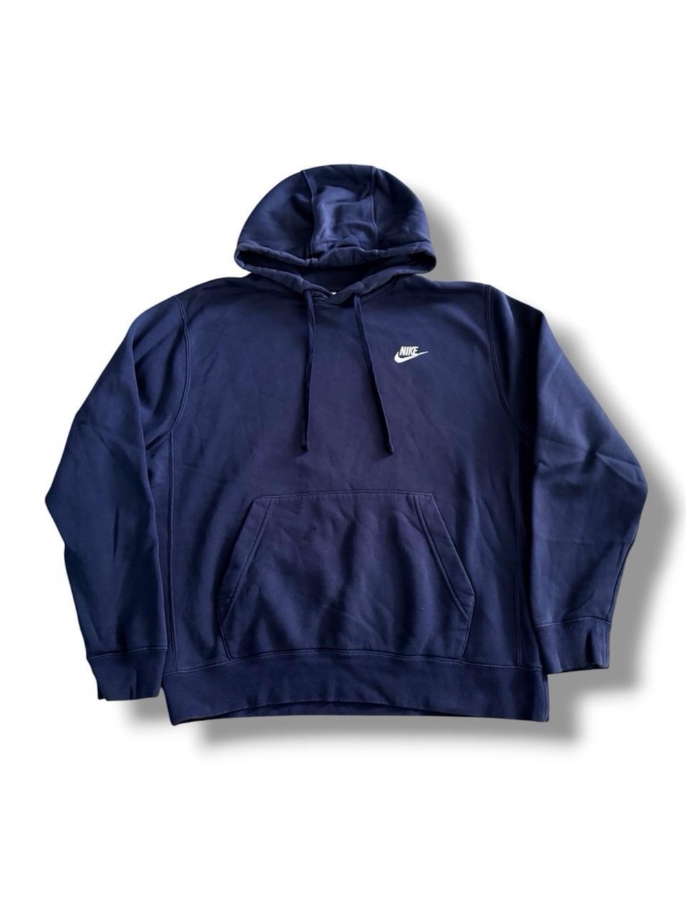 Nike Navy Hoodie with Small White Swoosh